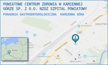 PORADNIA GASTROENTEROLOGICZNA - POWIATOWE CENTRUM ZDROWIA W KAMIENNEJ GÓRZE SP. Z O.O. NZOZ SZPITAL POWIATOWY - UL. BOHATERÓW GETTA 10,  KAMIENNA GÓRA
