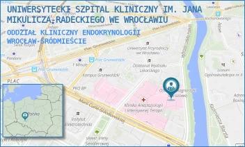 ODDZIAŁ KLINICZNY ENDOKRYNOLOGII - UNIWERSYTECKI SZPITAL KLINICZNY IM. JANA MIKULICZA-RADECKIEGO WE WROCŁAWIU - WYB. LUDWIKA PASTEURA 4,  WROCŁAW-ŚRÓDMIEŚCIE