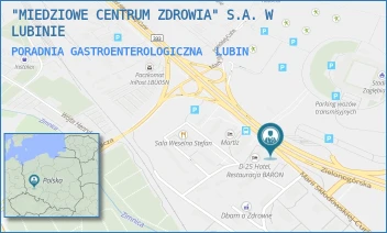 PORADNIA GASTROENTEROLOGICZNA - "MIEDZIOWE CENTRUM ZDROWIA" S.A. W LUBINIE - UL. M.SKŁODOWSKIEJ-CURIE 54-60,  LUBIN