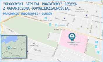 PRACOWNIA ENDOSKOPII - "GŁOGOWSKI SZPITAL POWIATOWY" SPÓŁKA Z OGRANICZONĄ ODPOWIEDZIALNOŚCIĄ - UL. TADEUSZA KOŚCIUSZKI 15,  GŁOGÓW