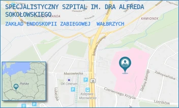 ZAKŁAD ENDOSKOPII ZABIEGOWEJ - SPECJALISTYCZNY SZPITAL IM. DRA ALFREDA SOKOŁOWSKIEGO - UL. SOKOŁOWSKIEGO 4,  WAŁBRZYCH