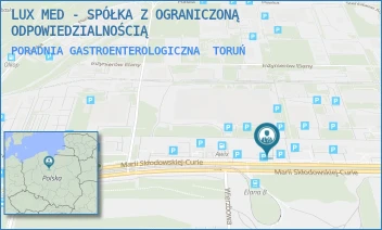 PORADNIA GASTROENTEROLOGICZNA - LUX MED - SPÓŁKA Z OGRANICZONĄ ODPOWIEDZIALNOŚCIĄ - MARII SKŁODOWSKIEJ-CURIE 73,  TORUŃ