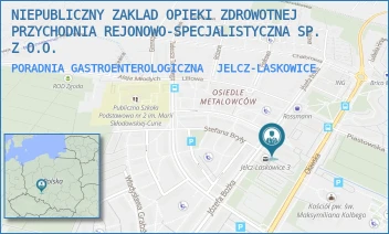 PORADNIA GASTROENTEROLOGICZNA - NIEPUBLICZNY ZAKLAD OPIEKI ZDROWOTNEJ PRZYCHODNIA REJONOWO-SPECJALISTYCZNA SP. Z O.O. - UL. JÓZEFA BOŻKA 13,  JELCZ-LASKOWICE