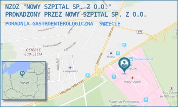 PORADNIA GASTROENTEROLOGICZNA - NOWY SZPITAL SPÓŁKA Z OGRANICZONĄ ODPOWIEDZIALNOŚCIĄ - WOJSKA POLSKIEGO 126,  ŚWIECIE