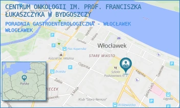 PORADNIA GASTROENTEROLOGICZNA - WŁOCŁAWEK - CENTRUM ONKOLOGII IM. PROF. FRANCISZKA ŁUKASZCZYKA W BYDGOSZCZY - KRÓLEWIECKA 2A,  WŁOCŁAWEK
