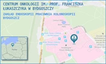 ZAKŁAD ENDOSKOPII PRACOWNIA KOLONOSKOPII - CENTRUM ONKOLOGII IM. PROF. FRANCISZKA ŁUKASZCZYKA W BYDGOSZCZY - DR. I.ROMANOWSKIEJ 2,  BYDGOSZCZ