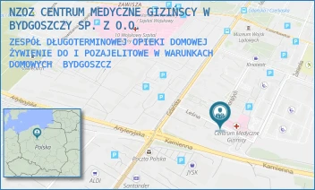 ZESPÓŁ DŁUGOTERMINOWEJ OPIEKI DOMOWEJ ŻYWIENIE DO I POZAJELITOWE W WARUNKACH DOMOWYCH - NZOZ CENTRUM MEDYCZNE GIZIŃSCY W BYDGOSZCZY SP. Z O.O. - LEŚNA 9,  BYDGOSZCZ