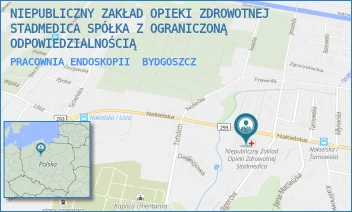 PRACOWNIA ENDOSKOPII - NIEPUBLICZNY ZAKŁAD OPIEKI ZDROWOTNEJ STADMEDICA SPÓŁKA Z OGRANICZONĄ ODPOWIEDZIALNOŚCIĄ - NAKIELSKA 327,  BYDGOSZCZ