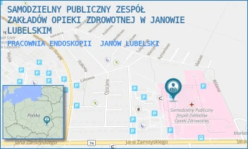 PRACOWNIA ENDOSKOPII - SAMODZIELNY PUBLICZNY ZESPÓŁ ZAKŁADÓW OPIEKI ZDROWOTNEJ W JANOWIE LUBELSKIM - JANA ZAMOYSKIEGO 149,  JANÓW LUBELSKI