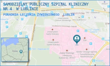 PORADNIA LECZENIA ŻYWIENIOWEGO - UNIWERSYTECKI SZPITAL KLINICZNY NR 4 W LUBLINIE - DR. K. JACZEWSKIEGO 8,  LUBLIN