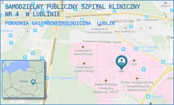PORADNIA GASTROENTEROLOGICZNA - UNIWERSYTECKI SZPITAL KLINICZNY NR 4 W LUBLINIE - DR. K. JACZEWSKIEGO 8,  LUBLIN