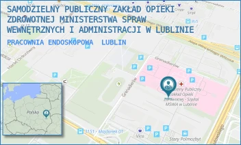 PRACOWNIA ENDOSKOPOWA - SAMODZIELNY PUBLICZNY ZAKŁAD OPIEKI ZDROWOTNEJ MINISTERSTWA SPRAW WEWNĘTRZNYCH I ADMINISTRACJI W LUBLINIE - GRENADIERÓW 3,  LUBLIN