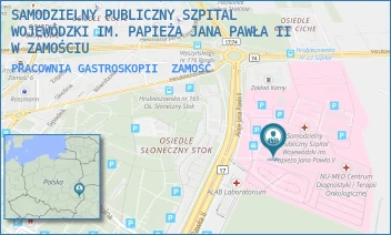 PRACOWNIA GASTROSKOPII - SAMODZIELNY PUBLICZNY SZPITAL WOJEWÓDZKI IM. PAPIEŻA JANA PAWŁA II W ZAMOŚCIU - ALEJE JANA PAWŁA 10,  ZAMOŚĆ