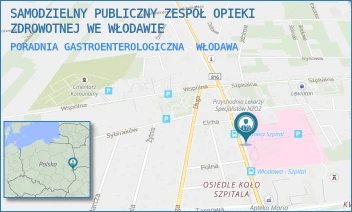 PORADNIA GASTROENTEROLOGICZNA - SAMODZIELNY PUBLICZNY ZESPÓŁ OPIEKI ZDROWOTNEJ WE WŁODAWIE - AL. JÓZEFA PIŁSUDSKIEGO 66,  WŁODAWA