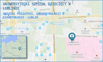 ODDZIAŁ PEDIATRII, ENDOKRYNOLOGII I DIABETOLOGII - UNIWERSYTECKI SZPITAL DZIECIĘCY W LUBLINIE - PROF. ANTONIEGO GĘBALI 6,  LUBLIN