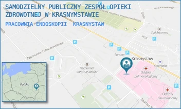 PRACOWNIA ENDOSKOPII - SAMODZIELNY PUBLICZNY ZESPÓŁ OPIEKI ZDROWOTNEJ W KRASNYMSTAWIE - GŁOWACKIEGO 3,  KRASNYSTAW