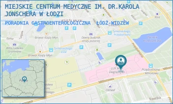 PORADNIA GASTROENTEROLOGICZNA - MIEJSKIE CENTRUM MEDYCZNE IM. DR.KAROLA JONSCHERA W ŁODZI - UL. MILIONOWA 14,  ŁÓDŹ-WIDZEW