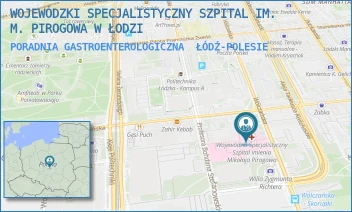 PORADNIA GASTROENTEROLOGICZNA - WOJEWÓDZKI SPECJALISTYCZNY SZPITAL IM. M. PIROGOWA W ŁODZI - UL. WÓLCZAŃSKA 191/195,  ŁÓDŹ-POLESIE