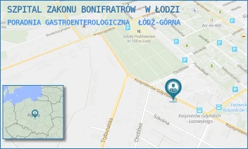 PORADNIA GASTROENTEROLOGICZNA - SZPITAL ZAKONU BONIFRATRÓW  W ŁODZI - KOSYNIERÓW GDYŃSKICH 61,  ŁÓDŹ-GÓRNA