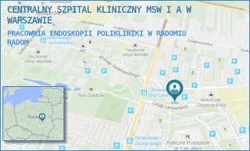 PRACOWNIA ENDOSKOPII POLIKLINIKI W RADOMIU - CENTRALNY SZPITAL KLINICZNY MSW I A W WARSZAWIE - ORLĄT LWOWSKICH 5,  RADOM