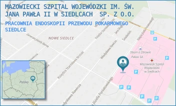 PRACOWNIA ENDOSKOPII PRZEWODU POKARMOWEGO - MAZOWIECKI SZPITAL WOJEWÓDZKI IM. ŚW. JANA PAWŁA II W SIEDLCACH  SP. Z O.O. - PONIATOWSKIEGO 26,  SIEDLCE