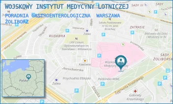 PORADNIA GASTROENTEROLOGICZNA - WOJSKOWY INSTYTUT MEDYCYNY LOTNICZEJ - KRASIŃSKIEGO 54/56,  WARSZAWA ŻOLIBORZ