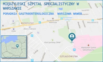 PORADNIA GASTR0ENTEROLOGICZNA - MIĘDZYLESKI SZPITAL SPECJALISTYCZNY W WARSZAWIE - BURSZTYNOWA 2,  WARSZAWA WAWER