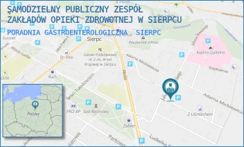 PORADNIA GASTROENTEROLOGICZNA - SAMODZIELNY PUBLICZNY ZESPÓŁ ZAKŁADÓW OPIEKI ZDROWOTNEJ W SIERPCU - SŁOWACKIEGO 16,  SIERPC