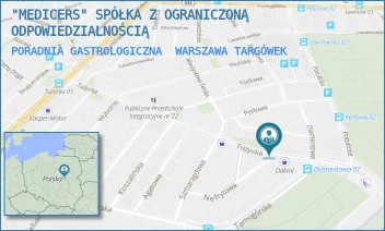 PORADNIA GASTROLOGICZNA - "MEDICERS" SPÓŁKA Z OGRANICZONĄ ODPOWIEDZIALNOŚCIĄ - TUŻYCKA 31,  WARSZAWA TARGÓWEK