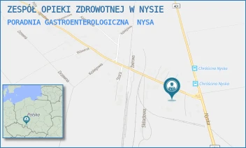 PORADNIA GASTROENTEROLOGICZNA - ZESPÓŁ OPIEKI ZDROWOTNEJ W NYSIE - UL. OGRODOWA 1,  NYSA