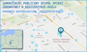 PORADNIA GASTROLOGICZNA - SAMODZIELNY PUBLICZNY ZESPÓŁ OPIEKI ZDROWOTNEJ W KĘDZIERZYNIE-KOŹLU - UL. HARCERSKA 11, KĘDZIERZYN-KOŹLE