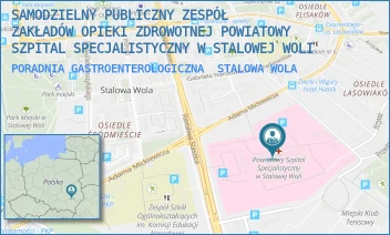 PORADNIA GASTROENTEROLOGICZNA - SAMODZIELNY PUBLICZNY ZESPÓŁ ZAKŁADÓW OPIEKI ZDROWOTNEJ POWIATOWY SZPITAL SPECJALISTYCZNY W STALOWEJ WOLI - UL. STANISŁAWA STASZICA 4,  STALOWA WOLA