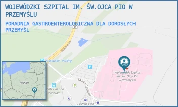 PORADNIA GASTROENTEROLOGICZNA DLA DOROSŁYCH - WOJEWÓDZKI SZPITAL IM. ŚW.OJCA PIO W PRZEMYŚLU - UL. MONTE CASSINO 18,  PRZEMYŚL
