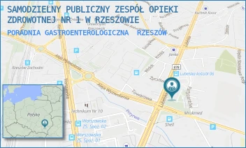 PORADNIA GASTROENTEROLOGICZNA - SAMODZIELNY PUBLICZNY ZESPÓŁ OPIEKI ZDROWOTNEJ NR 1 W RZESZOWIE - UL. LUBELSKA 6,  RZESZÓW