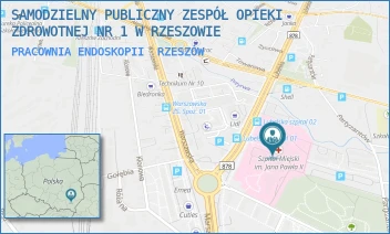 PRACOWNIA ENDOSKOPII - SAMODZIELNY PUBLICZNY ZESPÓŁ OPIEKI ZDROWOTNEJ NR 1 W RZESZOWIE - UL. RYCERSKA 4,  RZESZÓW
