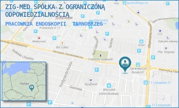 PRACOWNIA ENDOSKOPII - ZIG-MED SPÓŁKA Z OGRANICZONĄ ODPOWIEDZIALNOŚCIĄ - UL. HENRYKA SIENKIEWICZA 64,  TARNOBRZEG