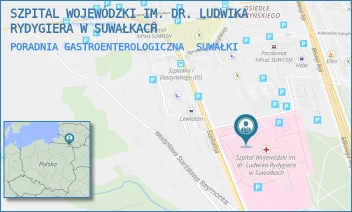 PORADNIA GASTROENTEROLOGICZNA - SZPITAL WOJEWÓDZKI IM. DR. LUDWIKA RYDYGIERA W SUWAŁKACH - SZPITALNA 60,  SUWAŁKI