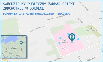 PORADNIA GASTROENTEROLOGICZNA - SAMODZIELNY PUBLICZNY ZAKŁAD OPIEKI ZDROWOTNEJ W SOKÓŁCE - GEN. WŁADYSŁAWA SIKORSKIEGO 40, SOKÓŁKA