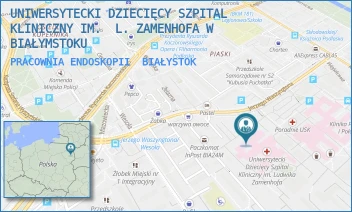 PRACOWNIA ENDOSKOPII - UNIWERSYTECKI DZIECIĘCY SZPITAL KLINICZNY IM.  L. ZAMENHOFA W BIAŁYMSTOKU - WASZYNGTONA 17,  BIAŁYSTOK