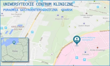 PORADNIA GASTROENTEROLOGICZNA - UNIWERSYTECKIE CENTRUM KLINICZNE - UL. MARIANA SMOLUCHOWSKIEGO 17,  GDAŃSK