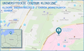 KLINIKA ENDOKRYNOLOGII I CHORÓB WEWNĘTRZNYCH - UNIWERSYTECKIE CENTRUM KLINICZNE - UL. MARIANA SMOLUCHOWSKIEGO 17,  GDAŃSK