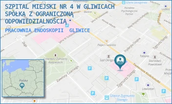 PRACOWNIA ENDOSKOPII - SZPITAL MIEJSKI W GLIWICACH SPÓŁKA Z OGRANICZONĄ ODPOWIEDZIALNOŚCIĄ - UL. ZYGMUNTA STAREGO 20,  GLIWICE
