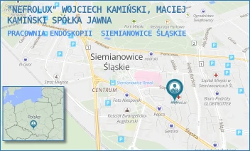 PRACOWNIA ENDOSKOPII - "NEFROLUX" WOJCIECH KAMIŃSKI, MACIEJ KAMIŃSKI SPÓŁKA Z OGRANICZONĄ ODPOWIEDZIALNOŚCIĄ - UL. SZPITALNA 6,  SIEMIANOWICE ŚLĄSKIE