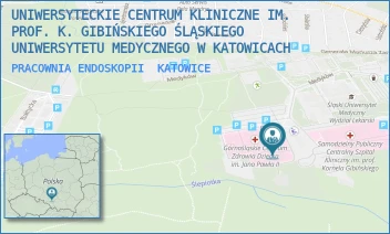 PRACOWNIA ENDOSKOPII - UNIWERSYTECKIE CENTRUM KLINICZNE IM. PROF. K. GIBIŃSKIEGO ŚLĄSKIEGO UNIWERSYTETU MEDYCZNEGO W KATOWICACH - MEDYKÓW 14,  KATOWICE