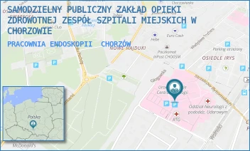 PRACOWNIA ENDOSKOPII - SAMODZIELNY PUBLICZNY ZAKŁAD OPIEKI ZDROWOTNEJ ZESPÓŁ SZPITALI MIEJSKICH W CHORZOWIE - UL. STRZELCÓW BYTOMSKICH 11,  CHORZÓW