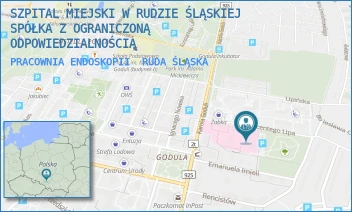 PRACOWNIA ENDOSKOPII - SZPITAL MIEJSKI W RUDZIE ŚLĄSKIEJ SPÓŁKA Z OGRANICZONĄ ODPOWIEDZIALNOŚCIĄ - UL. WINCENTEGO LIPA 2,  RUDA ŚLĄSKA