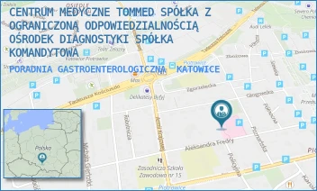 PORADNIA GASTROENTEROLOGICZNA - CENTRUM MEDYCZNE TOMMED SPÓŁKA Z OGRANICZONĄ ODPOWIEDZIALNOŚCIĄ OŚRODEK DIAGNOSTYKI SPÓŁKA KOMANDYTOWA - UL. ALEKSANDRA FREDRY 22,  KATOWICE