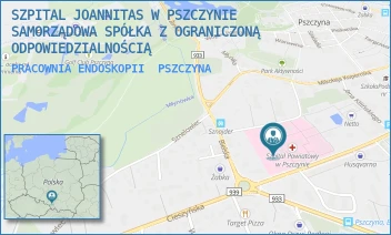 PRACOWNIA ENDOSKOPII - SZPITAL JOANNITAS W PSZCZYNIE SAMORZĄDOWA SPÓŁKA Z OGRANICZONĄ ODPOWIEDZIALNOŚCIĄ W RESTRUKTURYZACJI - UL. DR. WITOLDA ANTESA 11,  PSZCZYNA