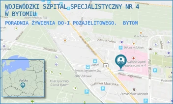 PORADNIA ŻYWIENIA DO-I POZAJELITOWEGO. - WOJEWÓDZKI SZPITAL SPECJALISTYCZNY NR 4 W BYTOMIU - UL. ALEJA LEGIONÓW 10,  BYTOM