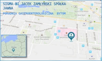 PORADNIA GASTROENTEROLOGICZNA - SIGMA-BI JACEK ZAMŁYŃSKI SPÓŁKA JAWNA - UL. LEONA WYCZÓŁKOWSKIEGO 26/2-9,  BYTOM
